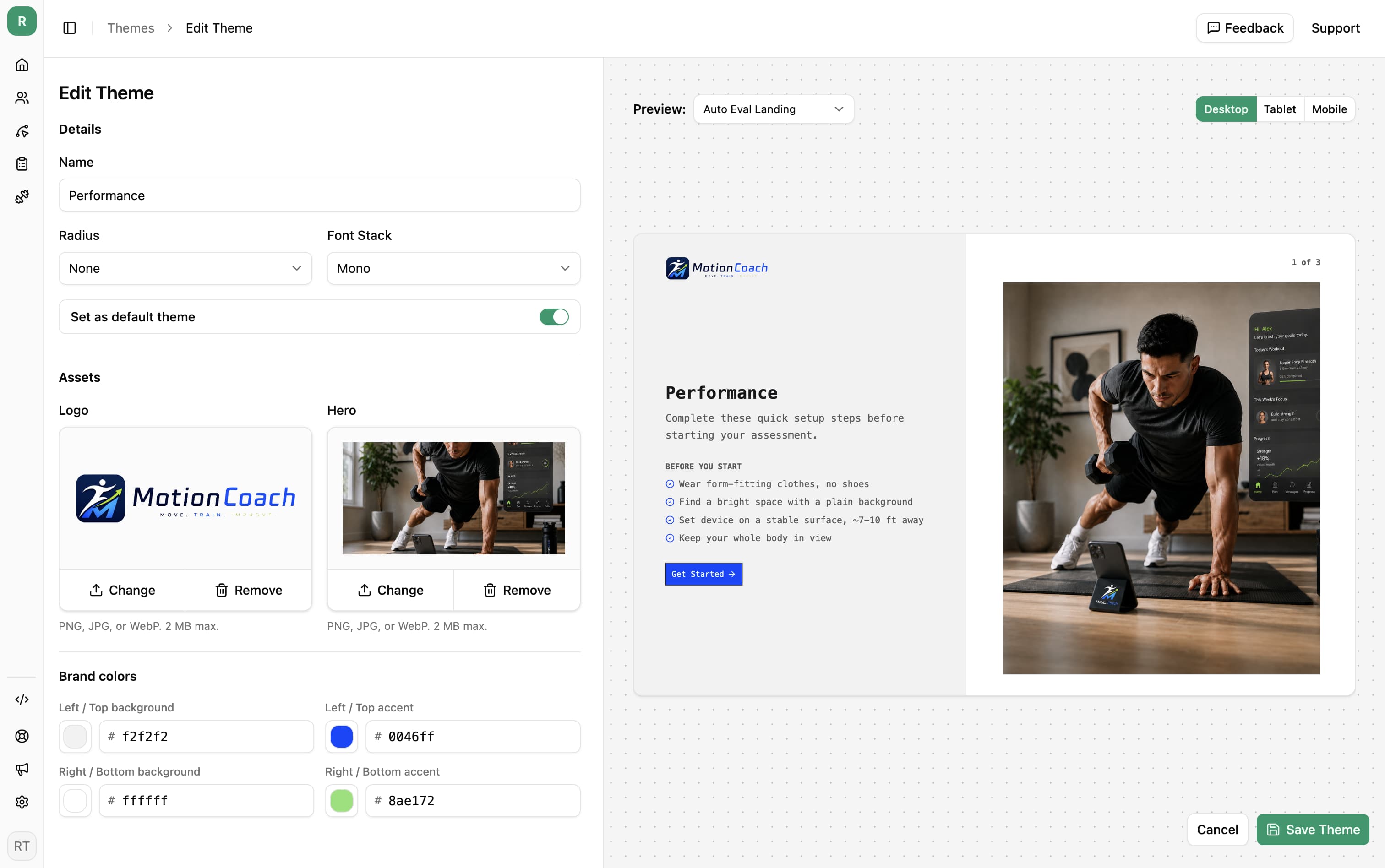 Revenite custom themes for API integration