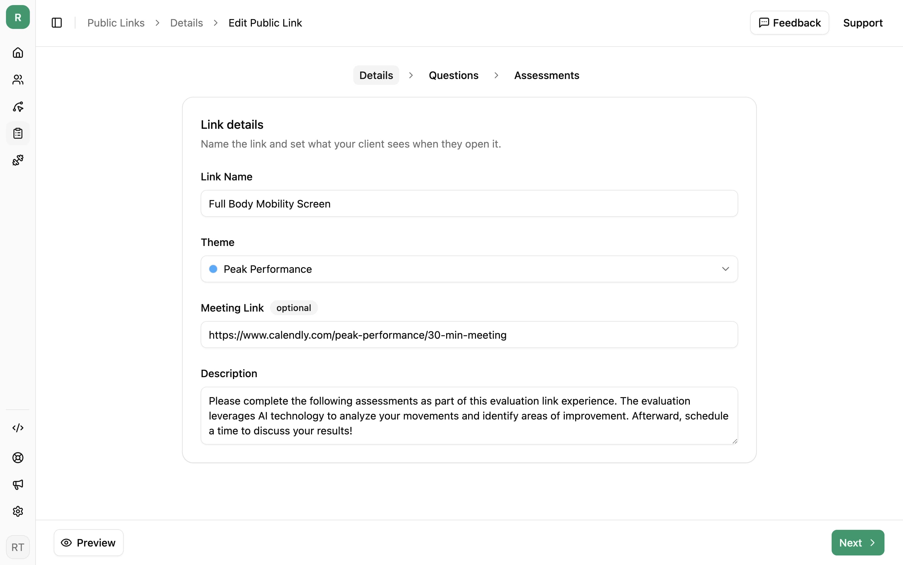 Revenite public link - digital movement screen intake link